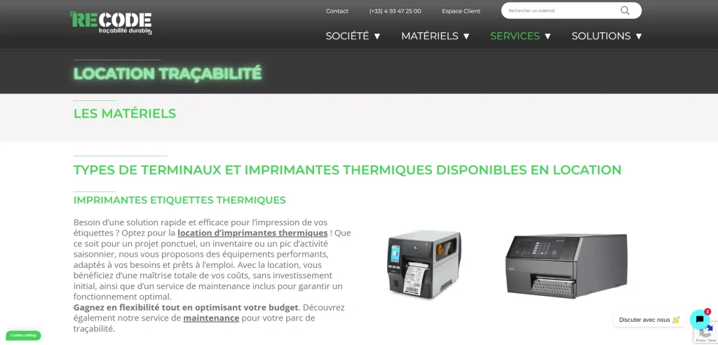 Capture decran 2026 03 24 162708 Recode terminaux et imprimantes