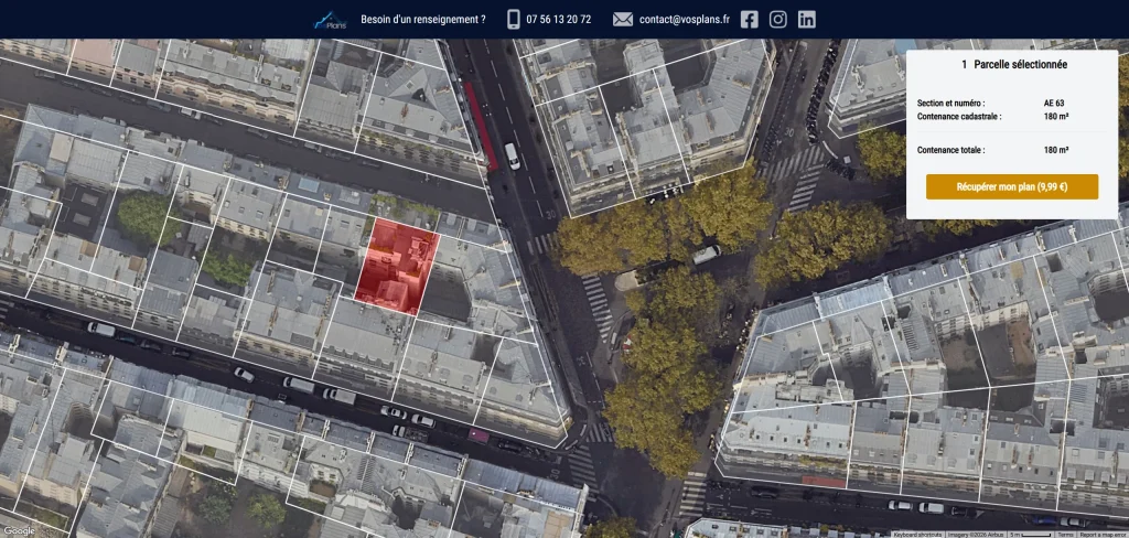 Capture decran 2026 03 24 163416 VosPlans parcelle sélectionné