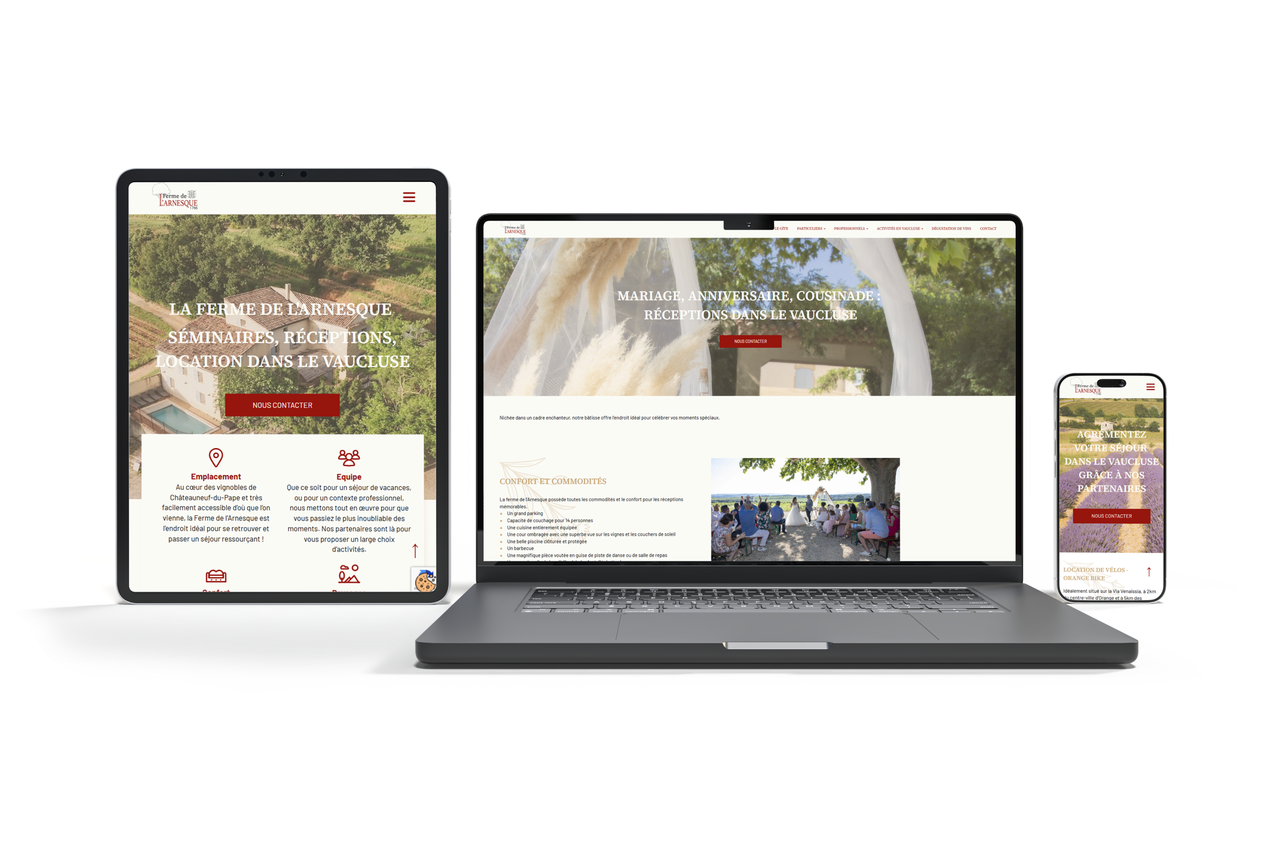 Site internet La Ferme de l&rsquo;Arnesque