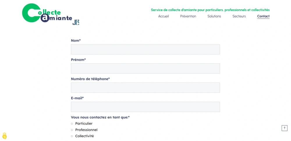 site internet collecte amiante formulaire site internet collecte amiante formulaire