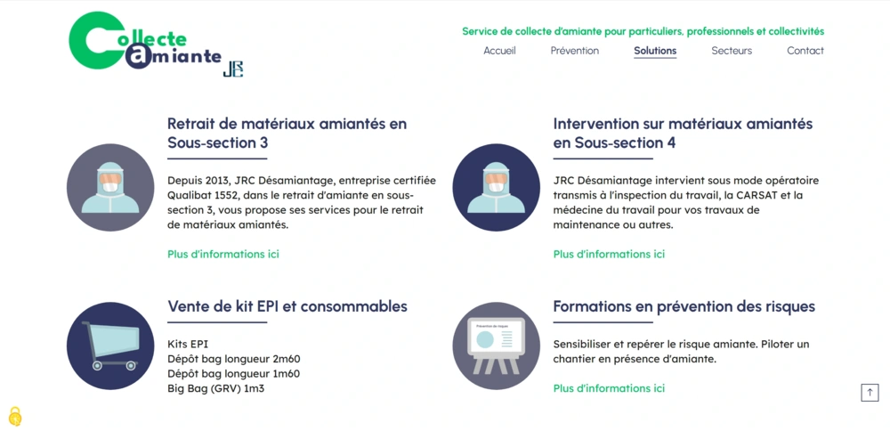 site internet collecte amiante solutions site internet collecte amiante solutions